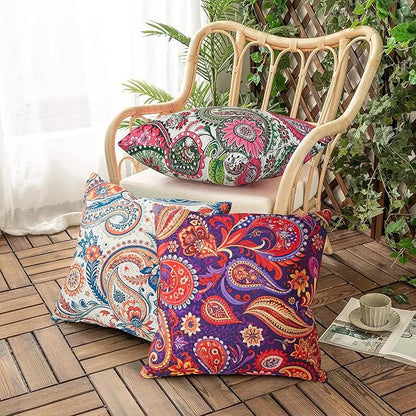 Outdoor Pillows Set of 2, 26''×26''Waterproof Throw Pillow for Patio Furniture, Feathers and Down Filled Outside Decorative Pillows Inserts for Garden, Porch Swing, Couch and Sofa
