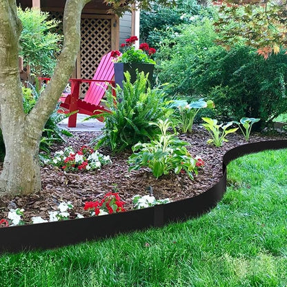 42" L X 7.9" H Metal Landscape Edging, 6 Pack Heavy Duty Galvanized Steel Garden Edging,42 Inch Garden Edging Border for Lawn, Pathway, Yard