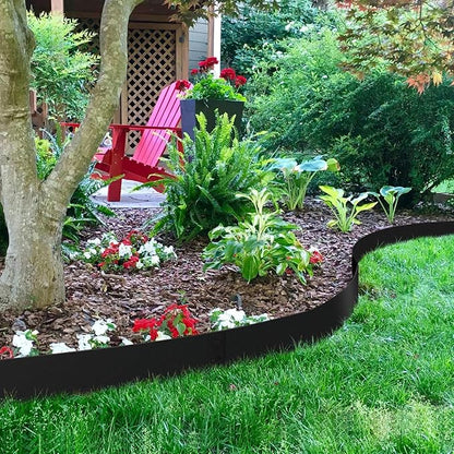 Metal Landscape Edging 42 Inch Strips, Steel Landscape Edging 6.3 Inch Depth, 6 Pack Hammer in Landscape Edging, Metal Edging for Landscaping