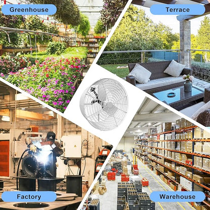 Air Circulation Fan 1/2HP 7860CM Greenhouse Ceiling Wall Mount Circulation High-Efficiency Air Circulation Fan for Greenhouse, Patio, Garage