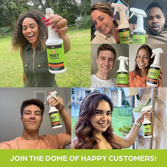 Nature's Dome Eco-Friendly Pest Control Spray – Ant, Roach, Spider, Fly, Flea and Insect Control with Natural Essential Oils – Fast-Acting, Child & Pet Safe for Indoor & Outdoor (1 Gallon)