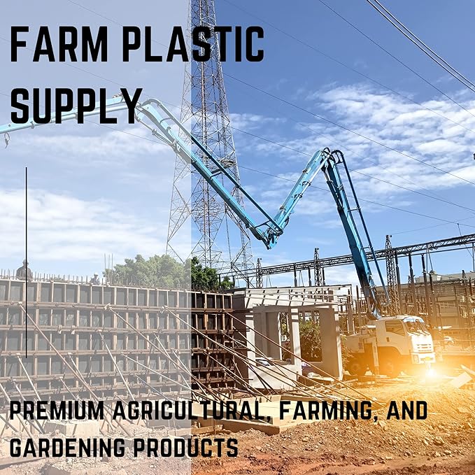 Farm Plastic Supply - Dura Skrim String Reinforced Clear Plastic Sheeting - 6 Mil - (60' x 100') - Reinforced Poly Film Tear Resistant, Weatherproof, Vapor Barrier Polyethylene Roll for Construction