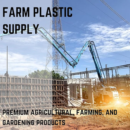 Farm Plastic Supply - Dura Skrim String Reinforced Clear Plastic Sheeting - 10 Mil - (52' x 25') - UV-Rated Extra Heavy Duty Poly Film Tear Resistant, Vapor Barrier Polyethylene Roll for Construction