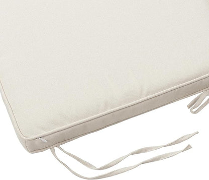 Magpie Fabrics Indoor Outdoor Waterproof Square Chair Cushion, 18 x 18 x 2.5 Inch, 2 Pack, Water Resistant Seat Cushions, for Patio Garden Office, Cream