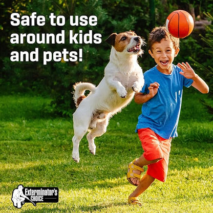 Exterminator’s Choice Bee Exterminator & Wasp Defense - 125 fl oz Cinnamon Scent - Natural Essential Oil Formula Keeps Bees Away Outside - Safe for Kids & Pets - Made in USA