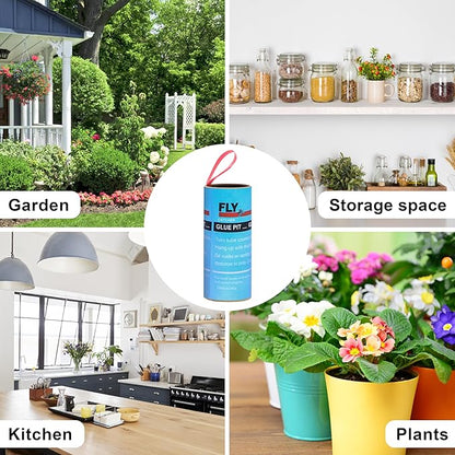 Stingmon 40 Pack Fly Trap, Fruit Fly Traps Indoor for Home, Fly Strips Traps Outdoor Hanging, Flying Insect Trap, Fly Tape Paper Ribbon, Gnat Traps for Bug, Insect, Pest, Mosquito