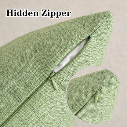 Kevin Textile Pack of 2 Outdoor Waterproof Pillow Covers Spring Decorative Farmhouse Throw Pillow Covers Couch Pillow Covers Spring for Patio Tent Bed Sofa Living Room 18x18 Inch Sage Green