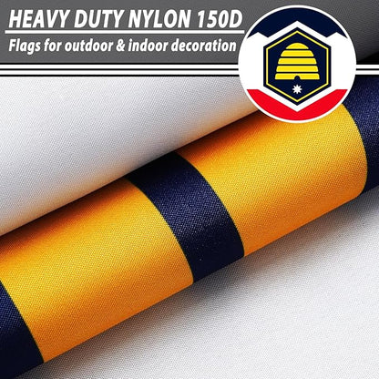 FLAGWIN New Utah Flag 3x5 FT - 3 Ply Double Sided Polyester Flag with Brass Grommets - Vivid Color and Fade Proof State of New Utah Flags 3x5 Outdoor