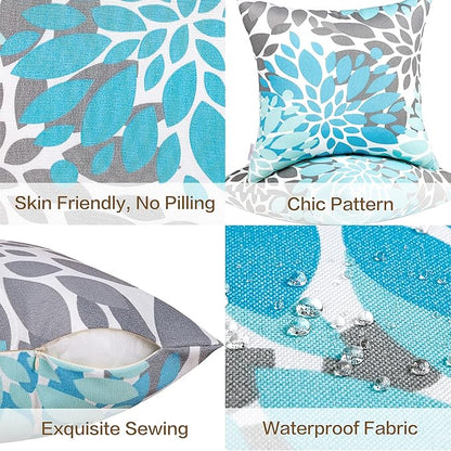 JMGBird Outdoor Pillow Covers 18x18 Inch Throw Pillow Covers Home Decor for Furniture, Patio, Couch, Bed, Sofa, Bedroom