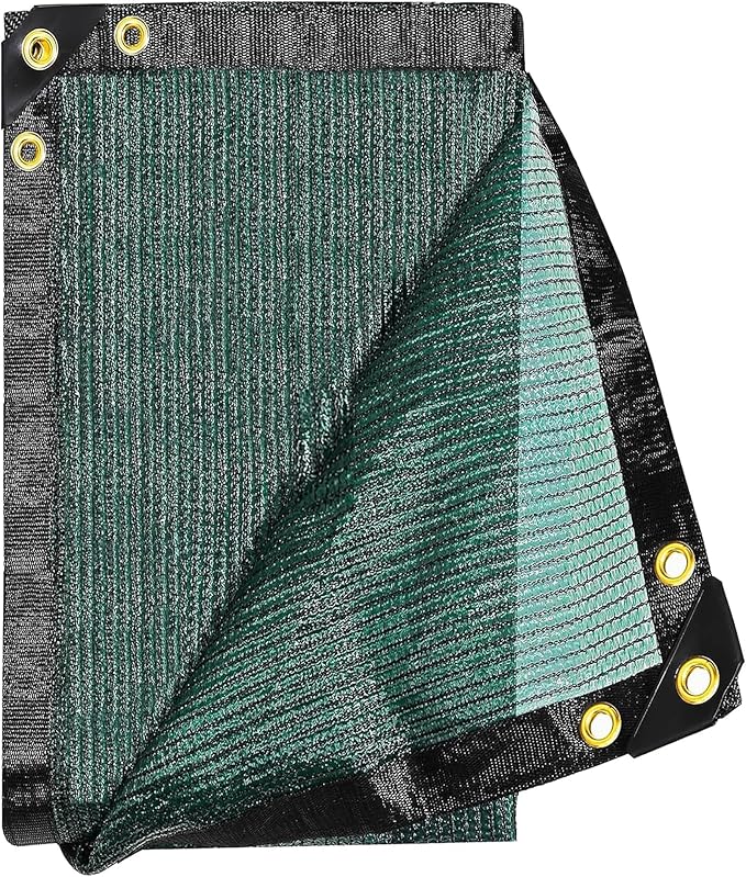 E.share 70% Shade Cloth for Garden, 20 Ft X 10 Ft Sun Shades Outdoor Patio with Grommets for Plant Covers,Porch Screen,Pergola Shade Cover,Greenhouse,Green