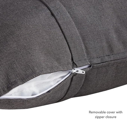 Greendale Home Fashions Sunbrella 20" Square Outdoor Throw Pillow with Removable Cover (Set of 2), Canvas Coal 2 Count