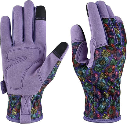Gardening Gloves for Women and Men,Garden Gloves with Touch Screen, Thorn Proof Puncture Resistant Working Gloves, Gardening Gifts for Women, Size Large