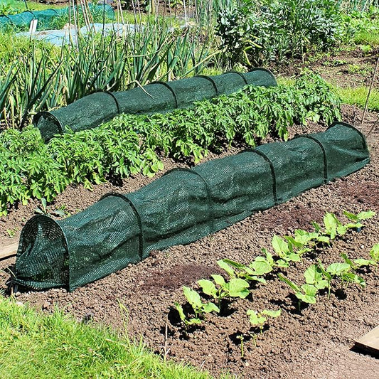 2 in 1 Portable Greenhouse Protection from Sun Heat,Garden Tunnel Shade Net Cover with Quick-Release Technology,Row Covers for Vegetables Plant Cover from Sun (Pack 2)