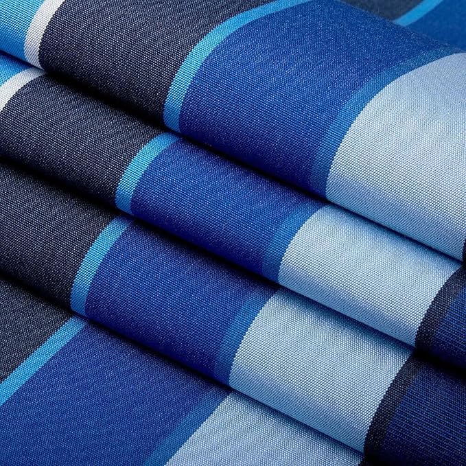 RSH DECOR: Sunbrella Square Throw Pillows Set of 4 | 24" x 24" | Water and Fade-Resistant Performance Fabric | Outdoor Pillow Covers with Down-Alternative Inserts | Milano Cobalt