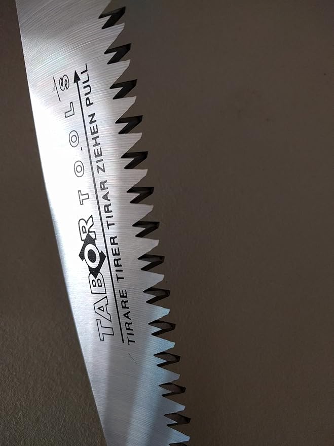 TABOR TOOLS Pruning Saw with Sheath, 10 Inch Hand Saw with Straight Blade and Holster, Suitable for Trimming Tree Branches and Clearing Forest Trails. TTS32A. (10 Inch, Straight Blade)