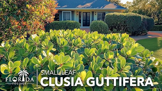 Clusia Guttifera Small Leaf | 3 Live Plants | Clusia guttifera | Privacy Hedge Plants | Evergreen Shrub for Tropical Landscaping
