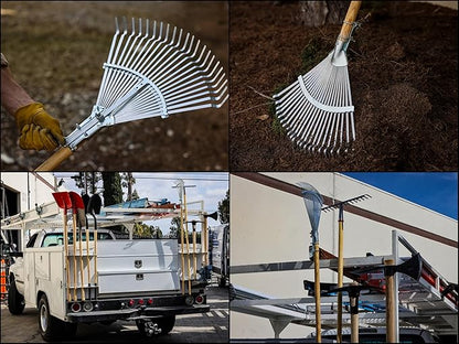 IDEALSPATEN - Made in Germany Since 1899 - Wolfsburg Leaf Rake Professional Heavy Duty Adjustable Leaf Rake 3.5lb - 66in (Wolfburg)#IS440