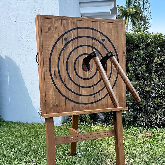 Professional Throwing Axes, 16.1" Throwing Tomahawk Axe with 1065 High Carbon Steel & Wooden Handle, Perfect for Axe Throwing Game for Backyard, Competition and Recreation