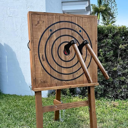 Professional Throwing Axes, 16.1" Throwing Tomahawk Axe with 1065 High Carbon Steel & Wooden Handle, Perfect for Axe Throwing Game for Backyard, Competition and Recreation