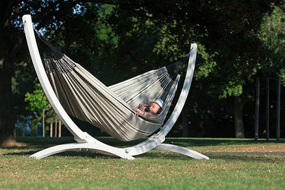 Flora Classic Organic Cotton Hammock - Indoor Outdoor Hammock, Patio Bed Tree Portable Hammock, 2 Person Double Hammock - King, Zebra