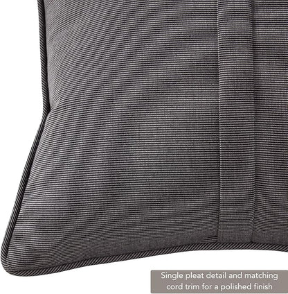 Greendale Home Fashions Sunbrella 21'' x 14'' Rectangle Outdoor Throw Pillow with Removable Cover (Set of 2), Canvas Coal