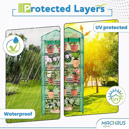 Ogrow® Mini Portable Greenhouse, with Cover and 5 Tier Shelves