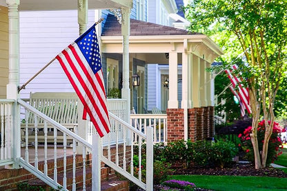 American Flag 2.5x4 ft Pole Sleeve Style: Longest Lasting US Sleeved Flag Made from Nylon, Embroidered Stars, Sewn Stripes, UV Protection Perfect for Outdoors! USA Flag