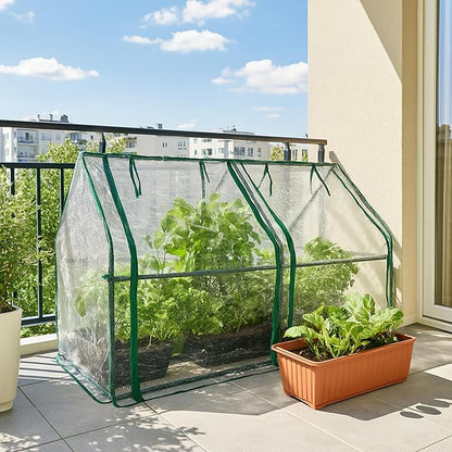 Gardzen Mini Greenhouse, Portable Cold Frame Green House Indoor Outdoor, Small Greenhouse for Seed Starting & Plant Protection, 71.7"(L) x36.2(W) x42.5(H)