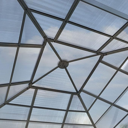 TOOLPORT Hardtop Gazebo 13x13 ft with Aluminum Frame and Approx. 8 mm Polycarbonate Roof