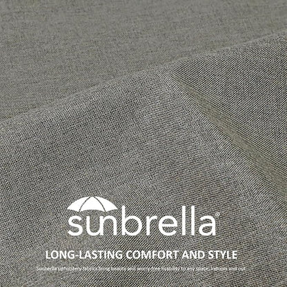 Sunbrella Decorative Outdoor Water Repellent Throw Pillows with Inserts, Set of 4, 18" x18" Pillows for Patio, Backyard, Bed, Couch, and Patio Furniture, Cast Shale