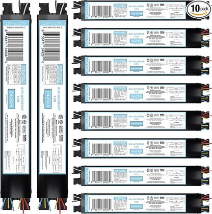 10 Pack - Replacement for ICN-4P32-SC 3 & 4 Lamp T8 Fluorescent Electronic Ballast - 120-277 Volt - Instant Start - UL Approved
