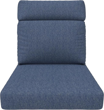 Covers & All Olefin Rectangle High Back Chair Cushion, 420 Denier Supportive Foam Seat and Poly Fill Back Outdoor High Back Chair Cushion, Water and for Patio High Back Chair Cushions