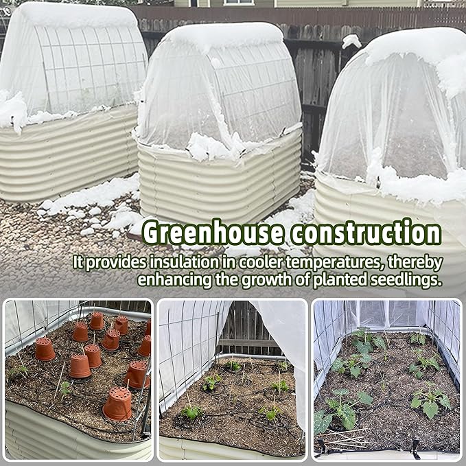 10x50ft Plant Covers Freeze Protection- Frost Cloth Blanket Floating Row Cover for Winter 0.9 oz/yd