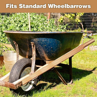 Wheelbarrow Handles Replacement Kit - Heavy Duty Pine Wood Wheelbarrow Replacement Handles - Fits Most Wheelbarrows, Ideal for Garden & DIY Use