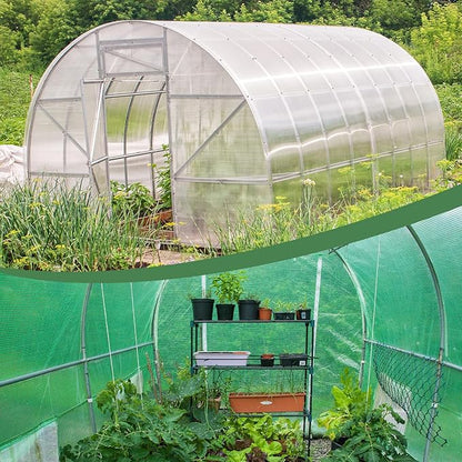 40-Pack Greenhouse Spring Wire & Lock Channel Kit | 3.28-Foot PVC-Coated Wires & Aluminum Channels | Poly Film/Shade Cloth Attachment System | Includes 100 Self Tapping Screws