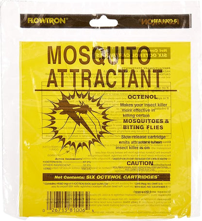 Flowtron MA-1000 Octenol Mosquito Attractant Cartridges (6-Pack), Compatible with BK-15, BK-40, BK-80, MC-9000, FC-8800