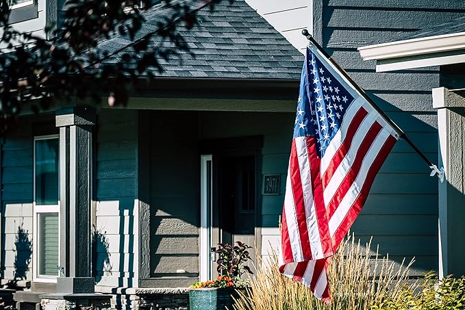 American Flag 15x25 Ft, US Deluxe Embroidered Heavy Duty Premium Polyester Durable Outside Flags with Brass Grommets