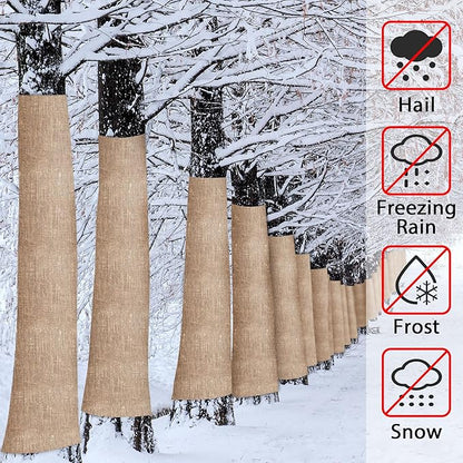 Natural Burlap Plant Covers Freeze Protection,Burlap Winter Frost Plant Blankets for Trees and Shrubs Winter Protection (45 INx15 FT)