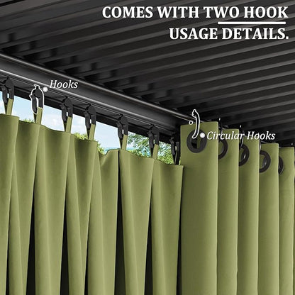 Gazebo Universal Replacement Privacy Curtain,10'×10' Gazebo Outdoor Waterproof Curtains, 4-Panels Sidewall Curtains with Double Zipper for Patio Canopy, Garden and Backyard (Curtain Only)