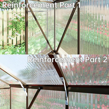 8x8 FT Greenhouse for Outdoors,Green House for Outside,Dark Gray