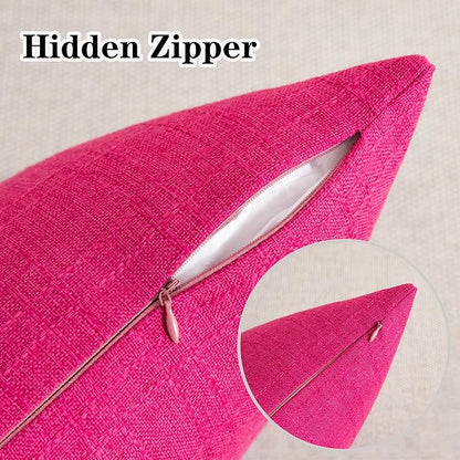Kevin Textile Pack of 2 Outdoor Waterproof Pillow Covers Checkered Decorative Cushions Sham Throw Pillowcases Shell for Patio Tent Garden Couch Bed Sofa 22x22 Inch Hot Pink
