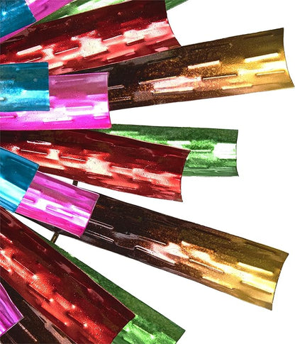 Alpine Corporation 81" Tall Outdoor Colorful Flower Wind Spinner Stake Yard Decoration, Multicolor