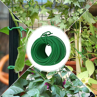 Gardzen 65ft Soft Garden Wire, Reusable Plant Ties, Rubber Coated Training Wire for Supporting Indoor Outdoor Plants and Home Organizing