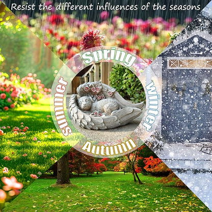Solar Dog Garden Statues Outdoor Décor- Dog Figurines Solar LED Light Lawn Ornaments - Yard Decorations for Patio, Balcony, Backyard -Unique Birthday House Warming Gifts for Mom