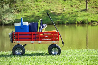 Berlin Flyer Sport Wagon - Model F410 - Amish Made in Ohio, USA - 10" No-Flat Tires (Orange)