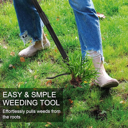 Weed Puller Tool - Stand Up Heavy Duty Weeding Tool with 47.8'' Long Handle, Foot Platform Design & 4-Claw Steel Head Design - Easily Remove Weeds Without Bending, Pulling, or Kneeling