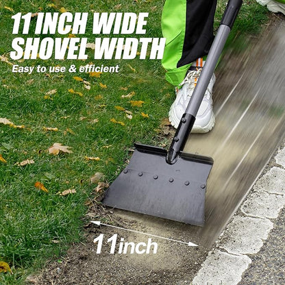 Suchtale 54 Inch Heavy Duty Snow Shovel and Ice Scraper with Adjustable Long Handle, Multifunctional Floor Scraper Tool for Driveway, Sidewalk, Garden and Outdoor Cleaning