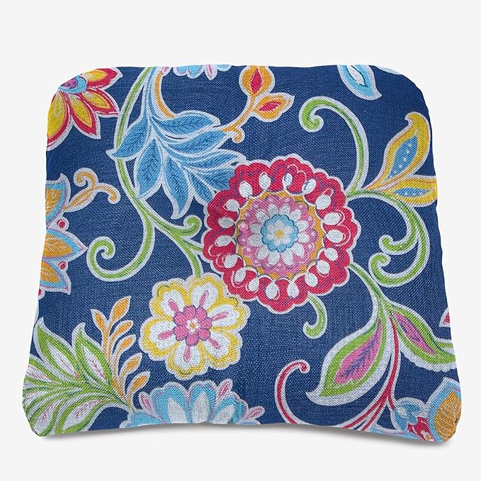 BrylaneHome Tufted Chair Cushion - 18" L x 17" W x 3" H - Patio & Outdoor - Patio & Outdoor - Water, Stain & Fade Resistant - Granada