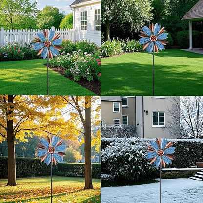 WONDER GARDEN Wind Spinners Outdoor - Metal Wind Spinner Windmill, Kinetic Wind Sculpture & Spinners for Yard Patio Lawn Decor