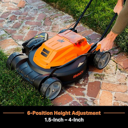 LawnMaster CLMF4819X 19-inch Brushless Cordless Mower with 2X24V MAX* 4.0Ah Battery and a Dual Charger 6 Cutting Position